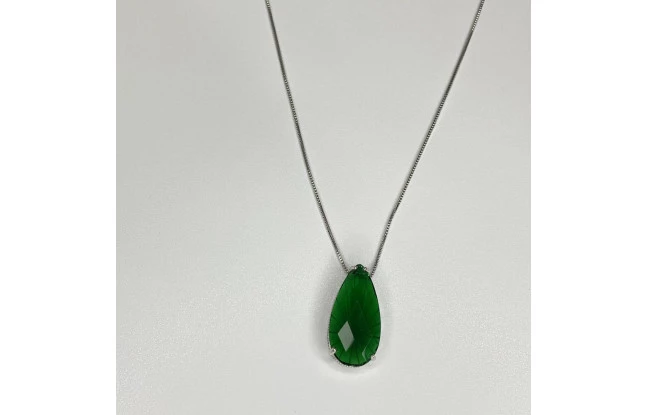 Colar Gota Verde Grande 