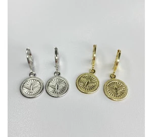 Brinco Argola Articulada Com Espírito Santo 
