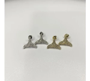 Brinco Cauda De Sereia Cravejada Com Microzircônia