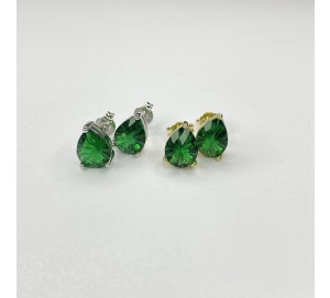 Brinco Gota Verde Pequeno  
