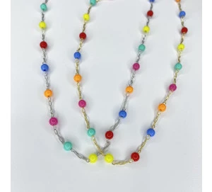 Choker Bolinhas Coloridas