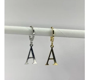 Pingente Letra "A" Lisa Delicada Com Argola Articulada