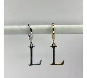 Pingente Letra "L" Lisa Delicada Com Argola Articulada